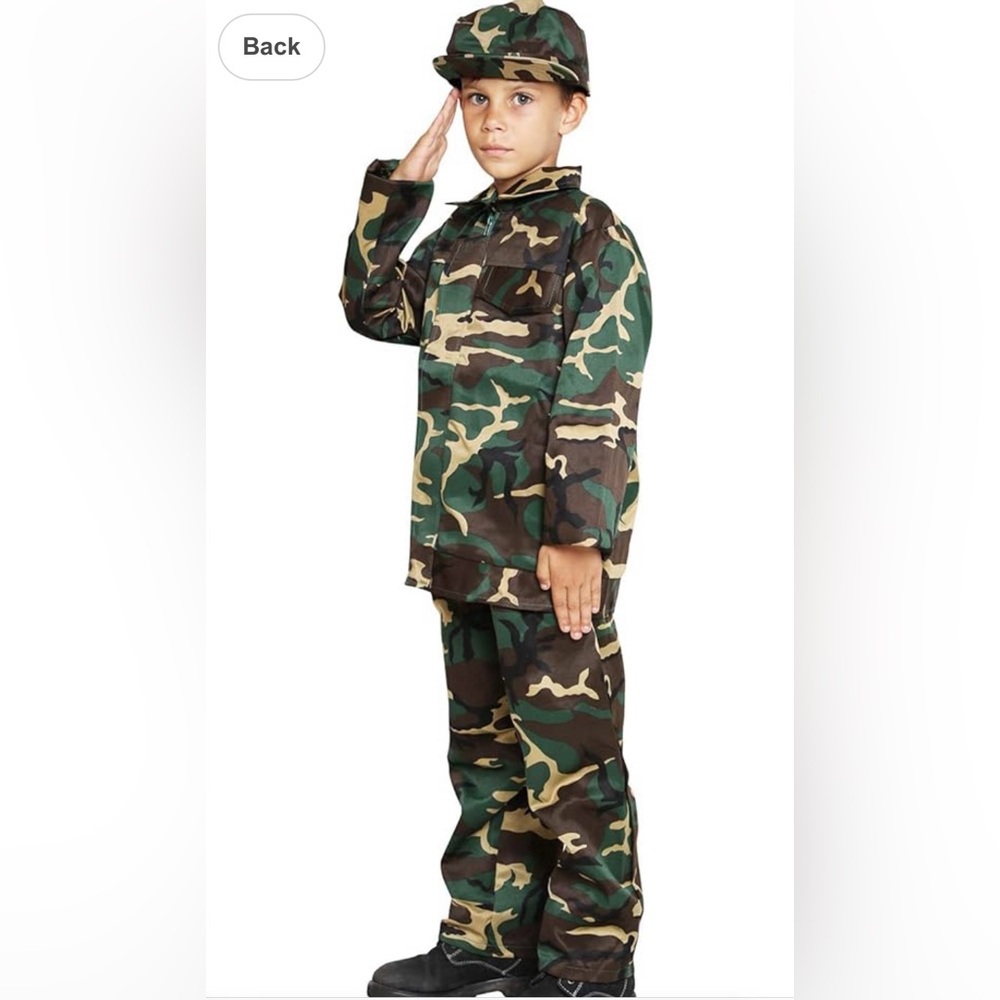 Kids Camouflage Soldier Costume
